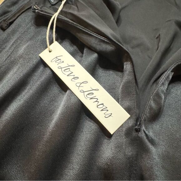 New For Love & Lemons Rita‎ Maxi Slip Dress Medium Rosetta Cup Satin Open Back - Picture 12 of 14